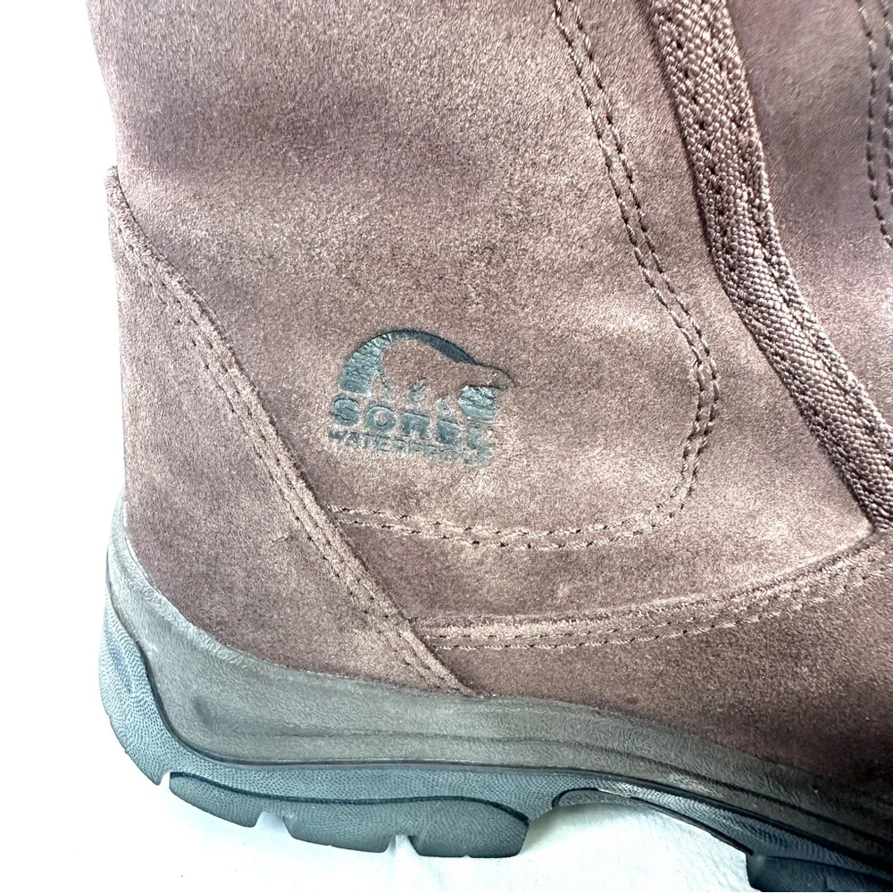 Sorel Buxton Men Size 8.5 Brown Suede Duck Boot Winter Waterproof NM1435204